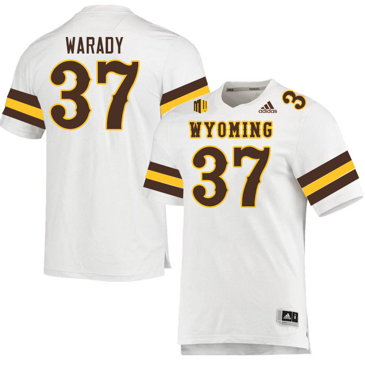 Wyoming Cowboys #37 Brenndan Warady College Football Jerseys Stitched Sale-White